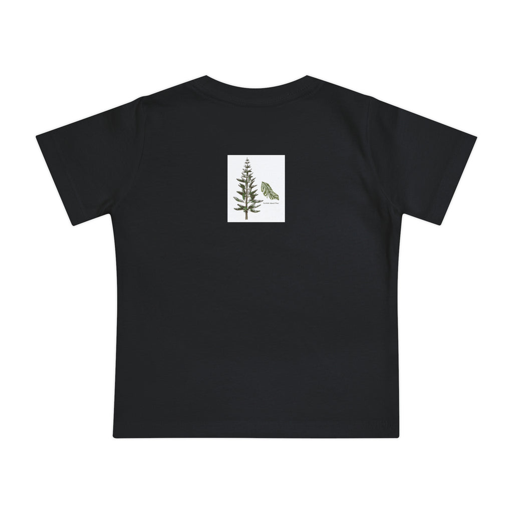Pup-cific Northwest Baby T‑Shirt — Cute Plaid Puppy with Beanie, Baby Tee