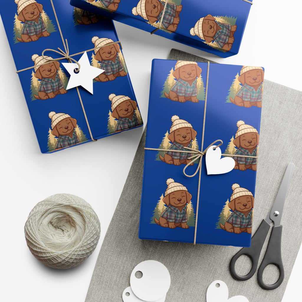 Gift Wrap Paper — Cozy Dog Pattern Wrapping Sheets