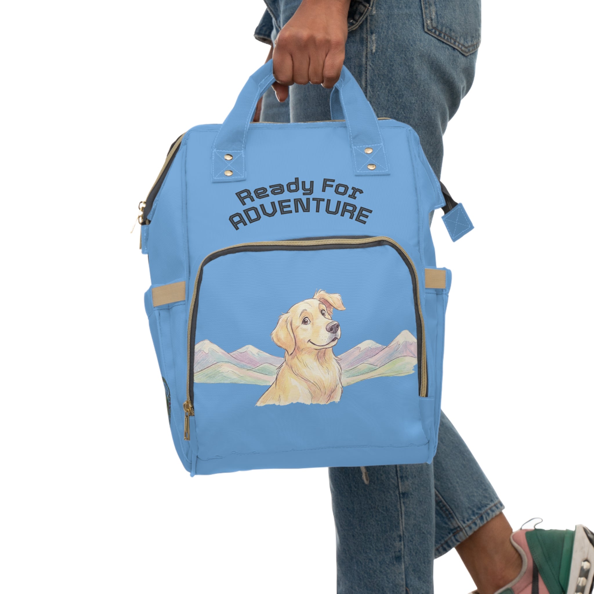 Ready For Adventure Diaper Backpack — Dog Print Multifunctional Baby Bag