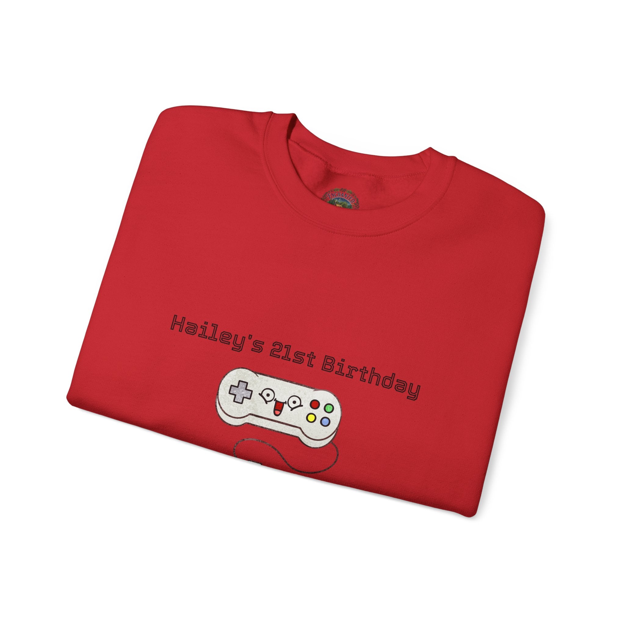 Leveled Up Gamer Crewneck Sweatshirt — Personalized "Leveled UP" Birthday Design