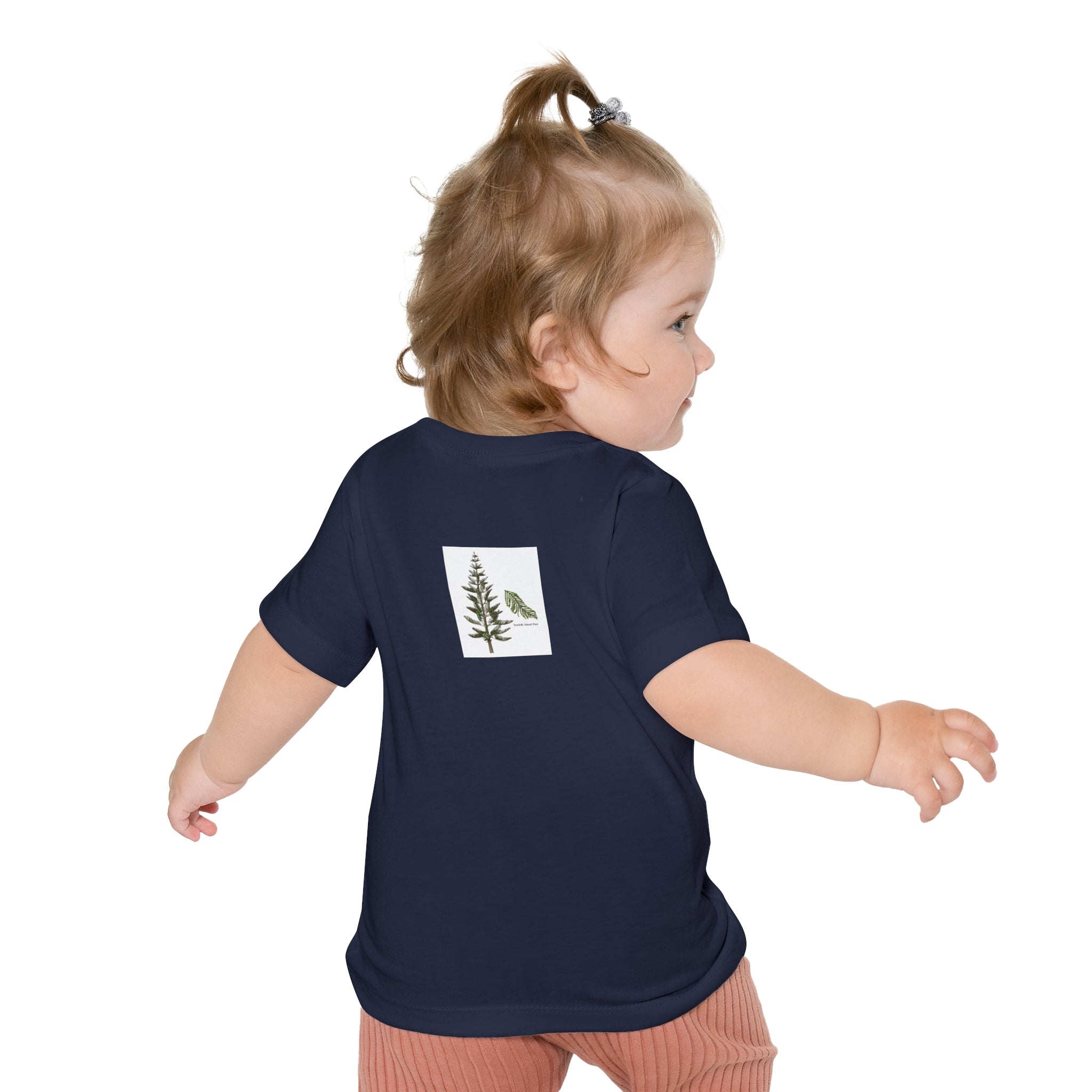 Pup-cific Northwest Baby T‑Shirt — Cute Plaid Puppy with Beanie, Baby Tee