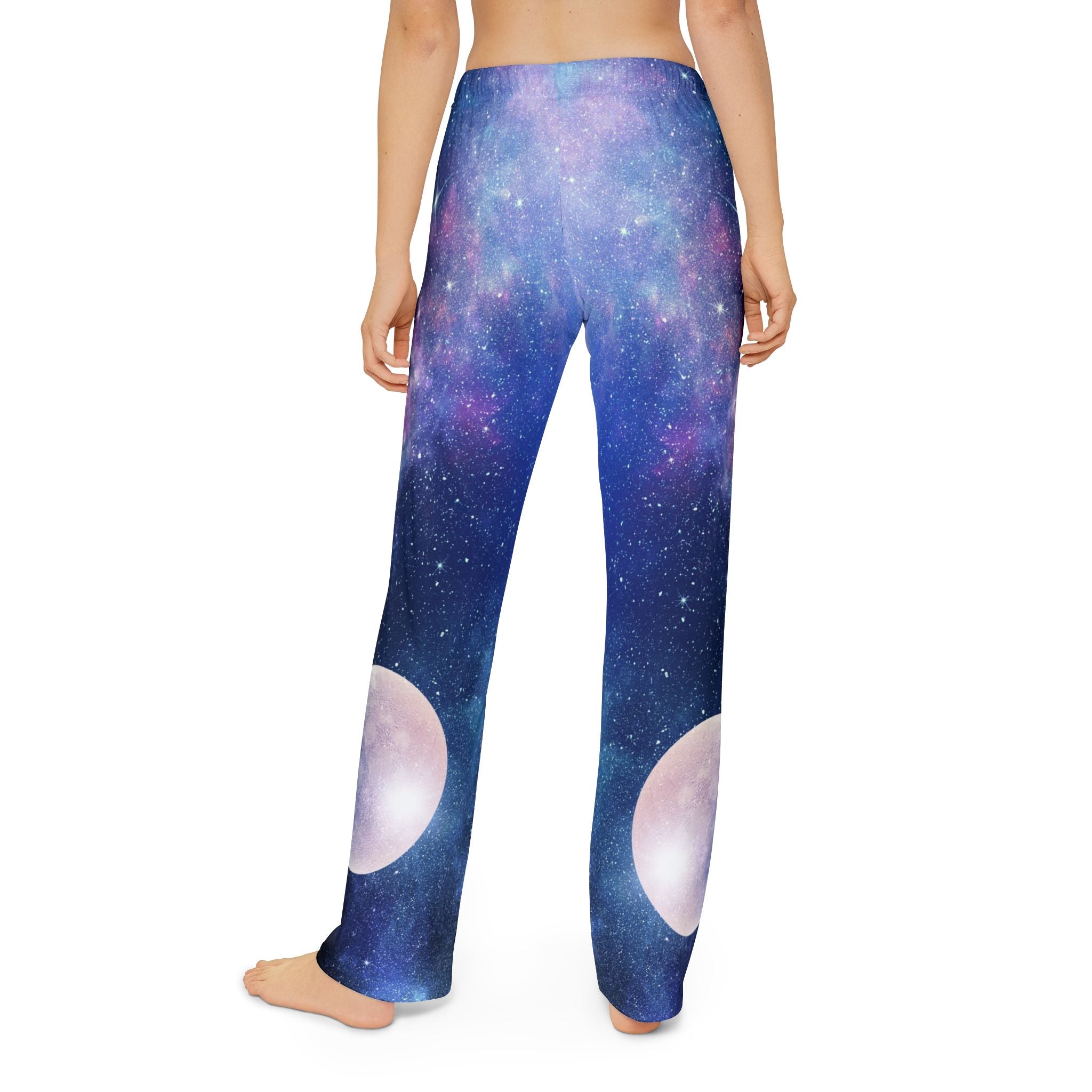 Kids Galaxy Lounge Pants — Space Moon All-Over Print