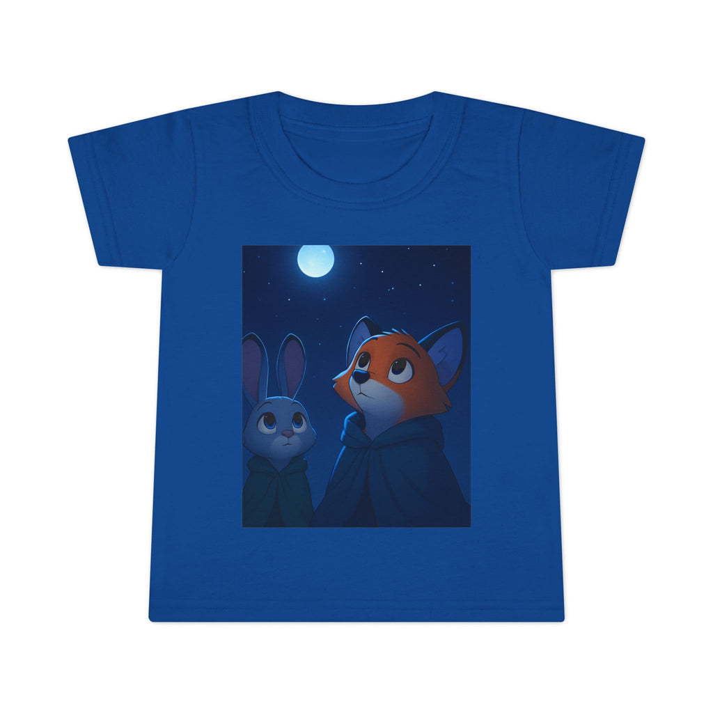 Toddler T-shirt — Fox & Bunny Moonlit Night Cute Kids Tee