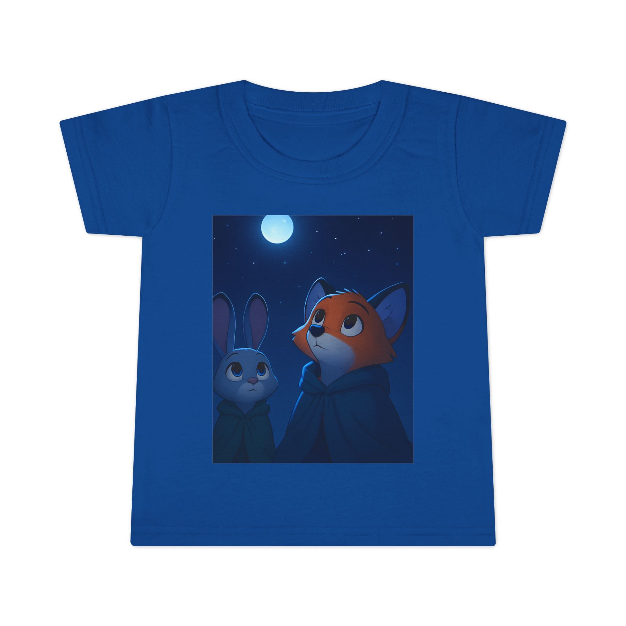 Toddler T-shirt — Fox & Bunny Moonlit Night Cute Kids Tee