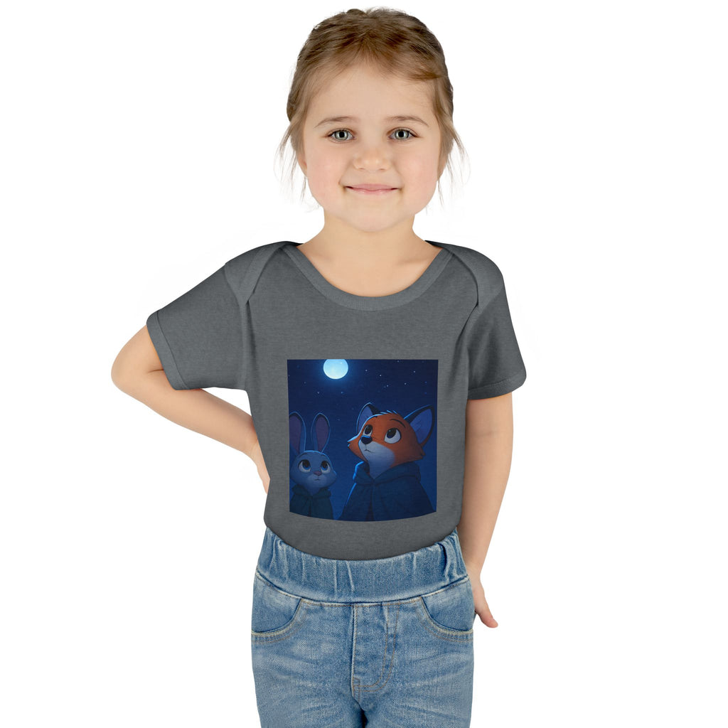 Baby Bodysuit — Moonlit Fox & Bunny Cute Nursery Graphic