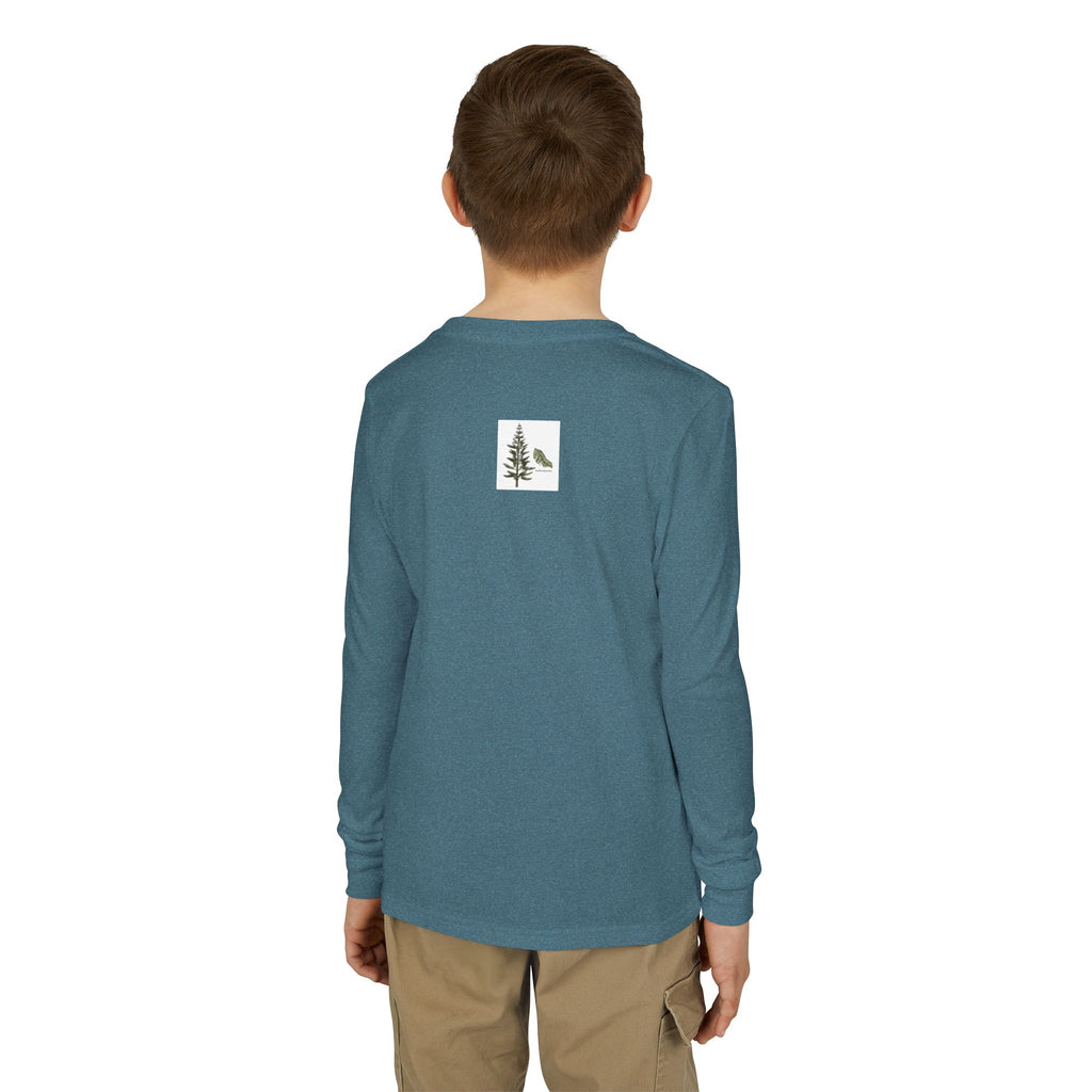 Youth Long Sleeve Tee — "Ready for Adventure" Golden Retriever Kids Shirt