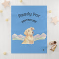 Ready For Adventure Baby Blanket — Golden Retriever Mountain Baby Throw