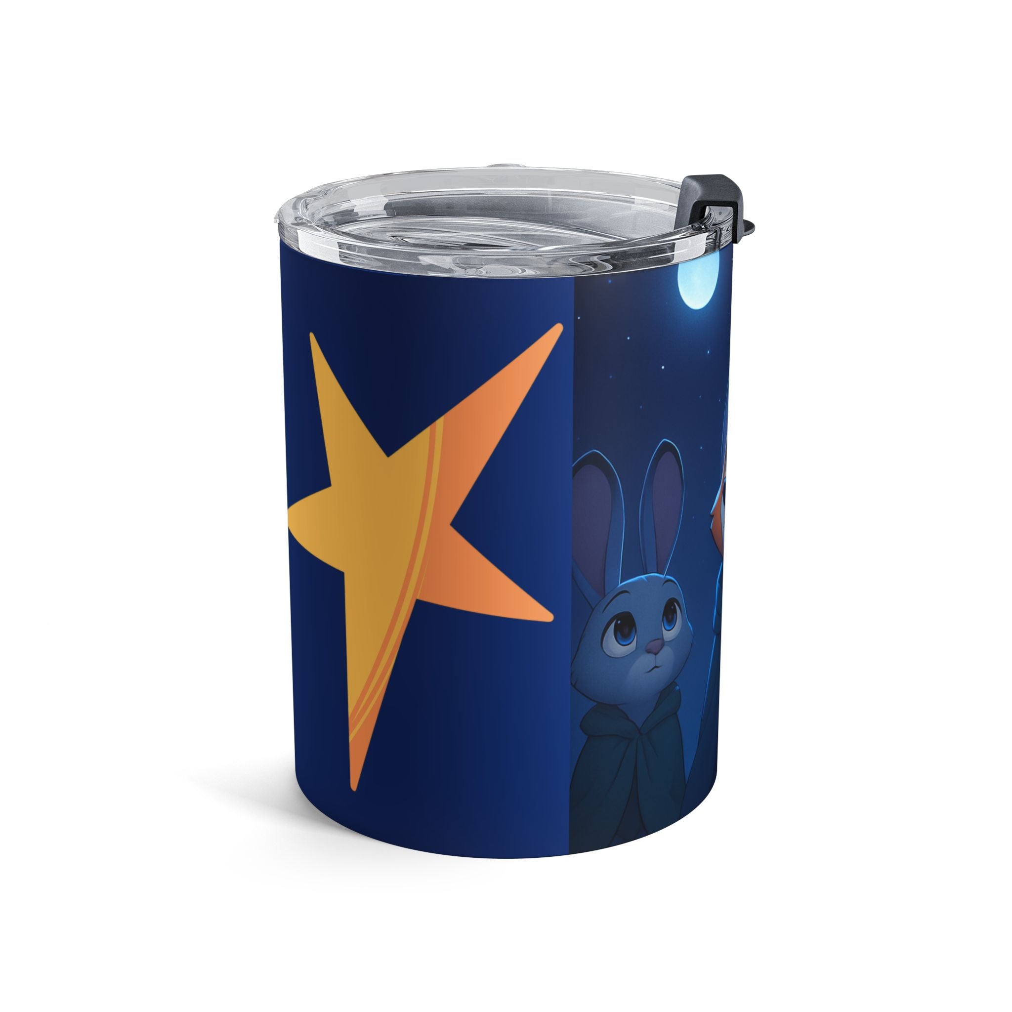 Night Sky Fox 10oz Insulated Tumbler — Cute Fox & Star Design
