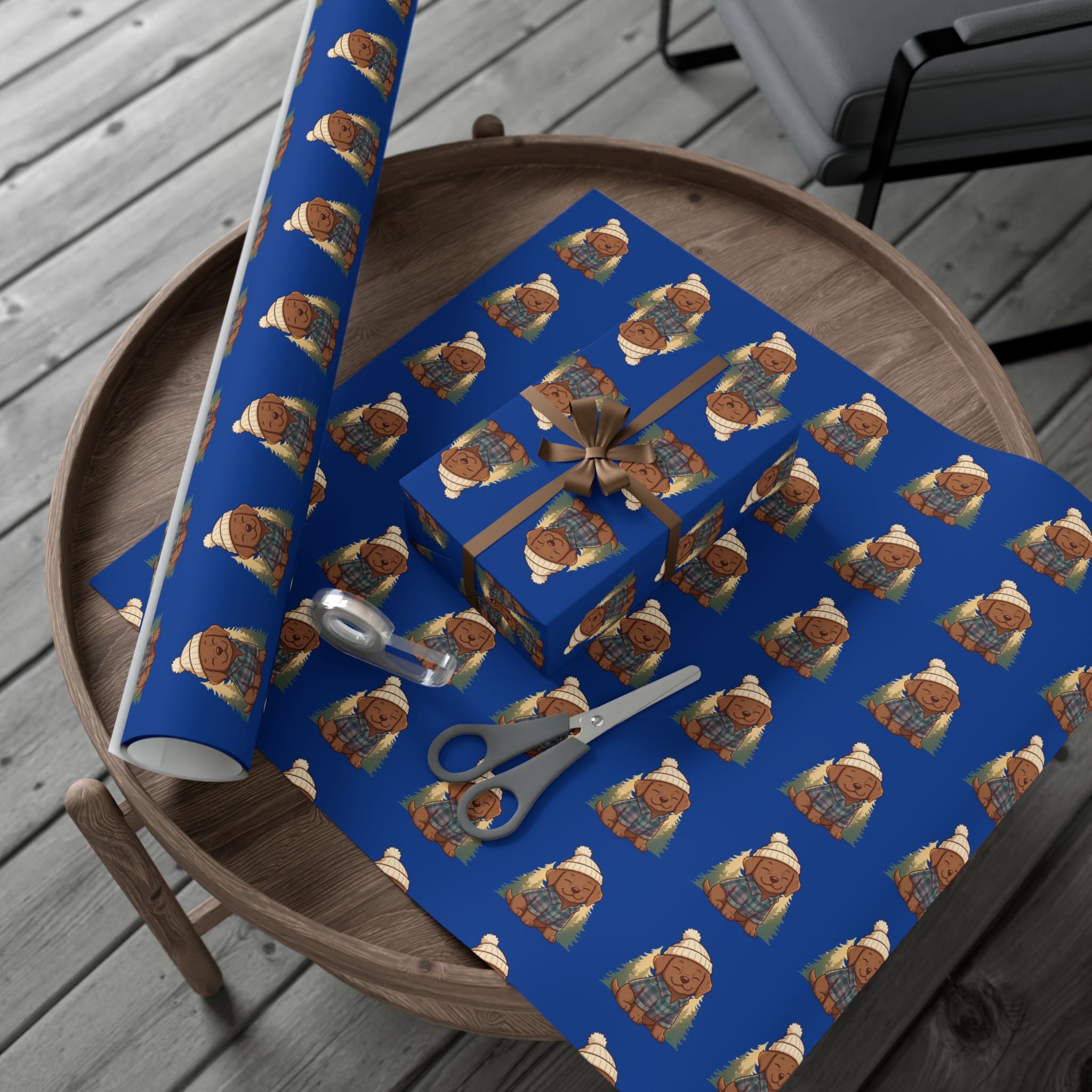 Gift Wrap Paper — Cozy Dog Pattern Wrapping Sheets