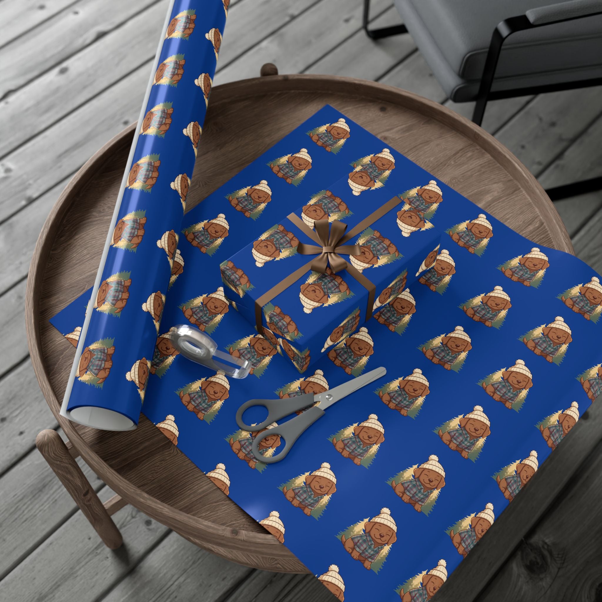 Gift Wrap Paper — Cozy Dog Pattern Wrapping Sheets