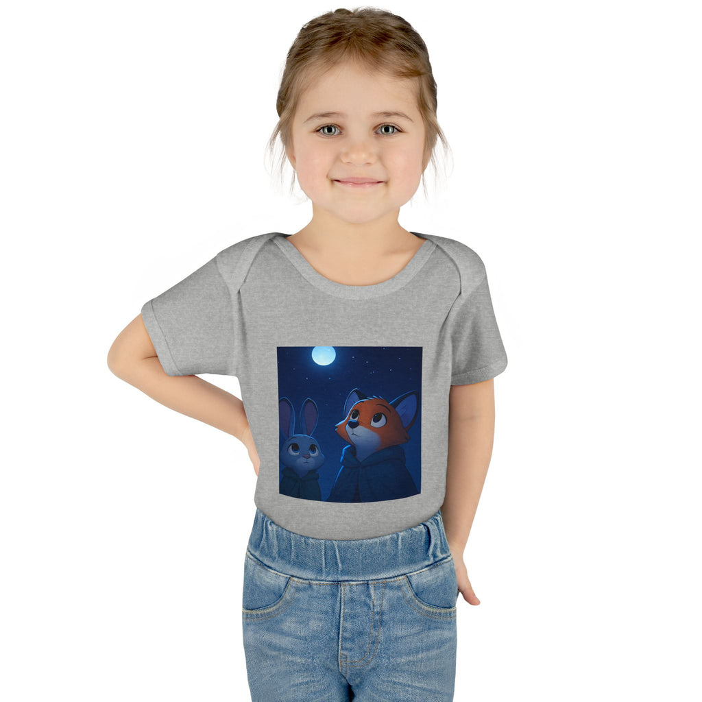 Baby Bodysuit — Moonlit Fox & Bunny Cute Nursery Graphic