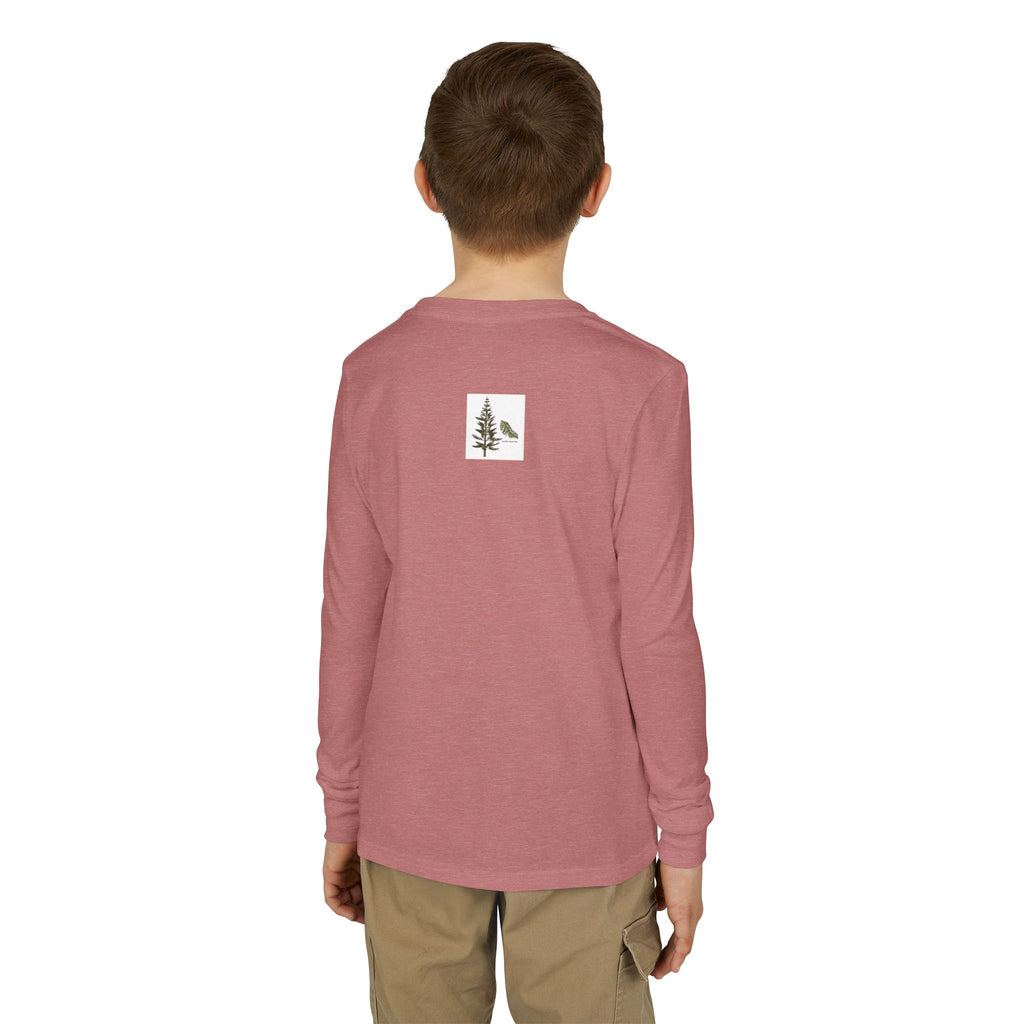 Youth Long Sleeve Tee — "Ready for Adventure" Golden Retriever Kids Shirt
