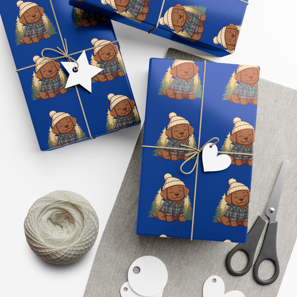Gift Wrap Paper — Cozy Dog Pattern Wrapping Sheets