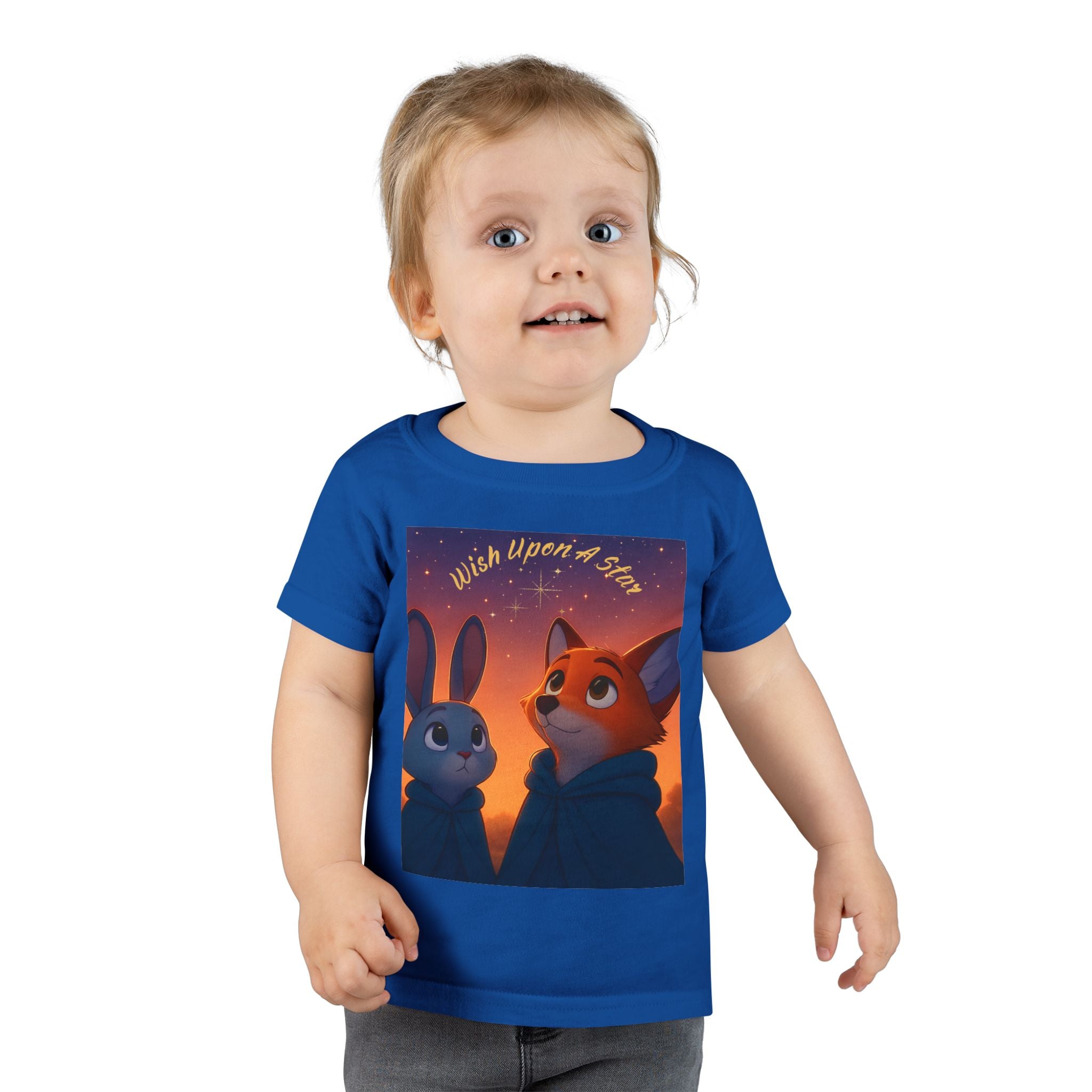 Toddler T-Shirt — "Wish Upon a Star" Fox & Bunny Graphic Tee