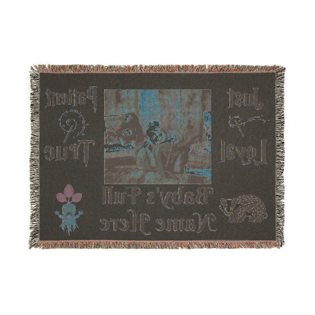 Personalized Baby Name Woven Blanket — "Just Loyal, Patient, True"  Hufflepuff Nursery Throw