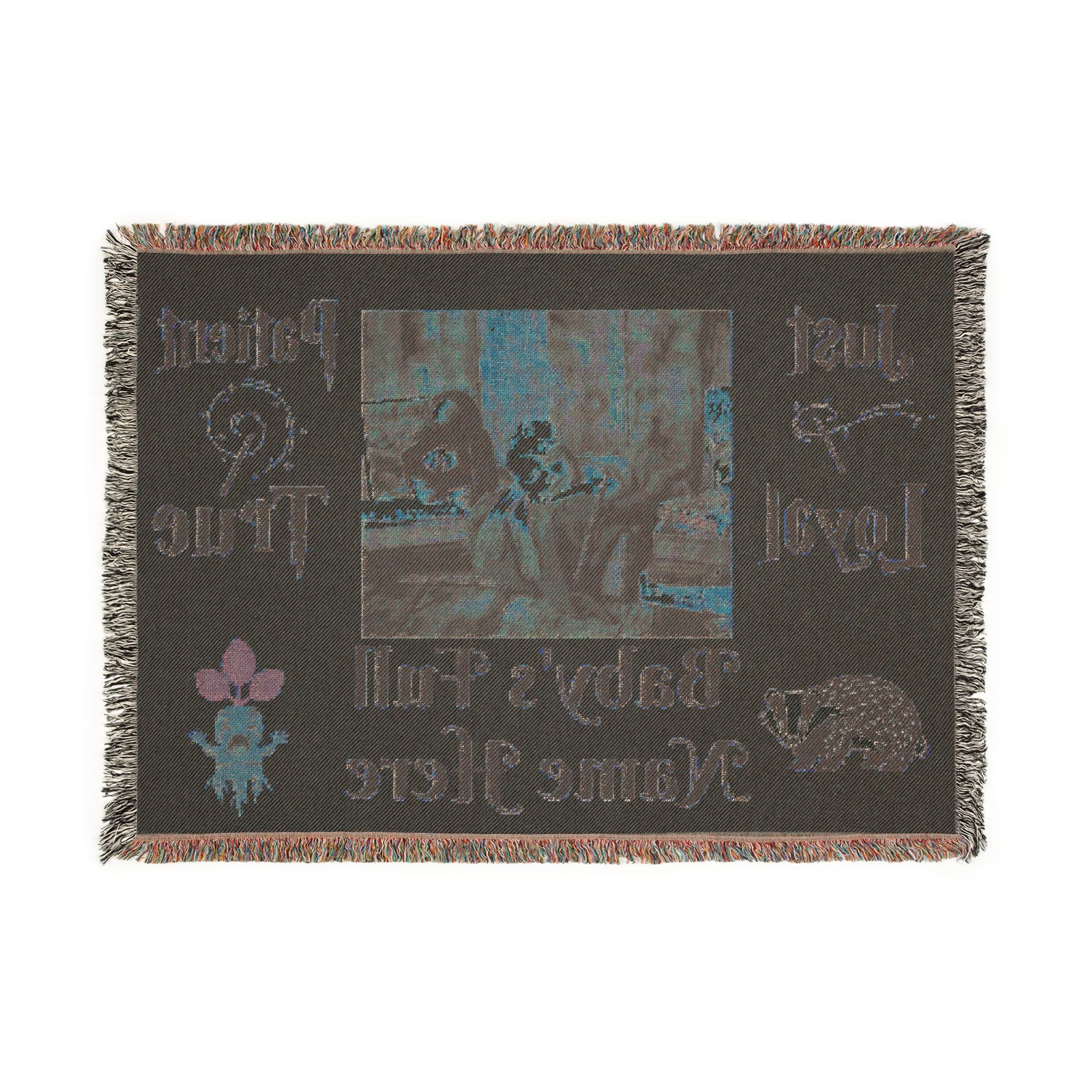 Personalized Baby Name Woven Blanket — "Just Loyal, Patient, True"  Hufflepuff Nursery Throw